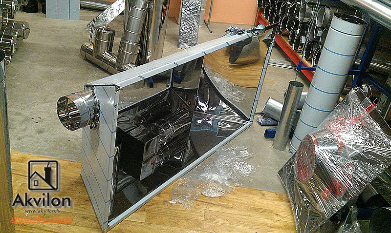 Exhaust hood manufacturing process at the Akvilon production facility