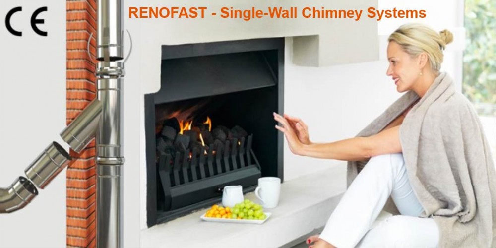 Renofast single wall flue chimney stainless steel systems