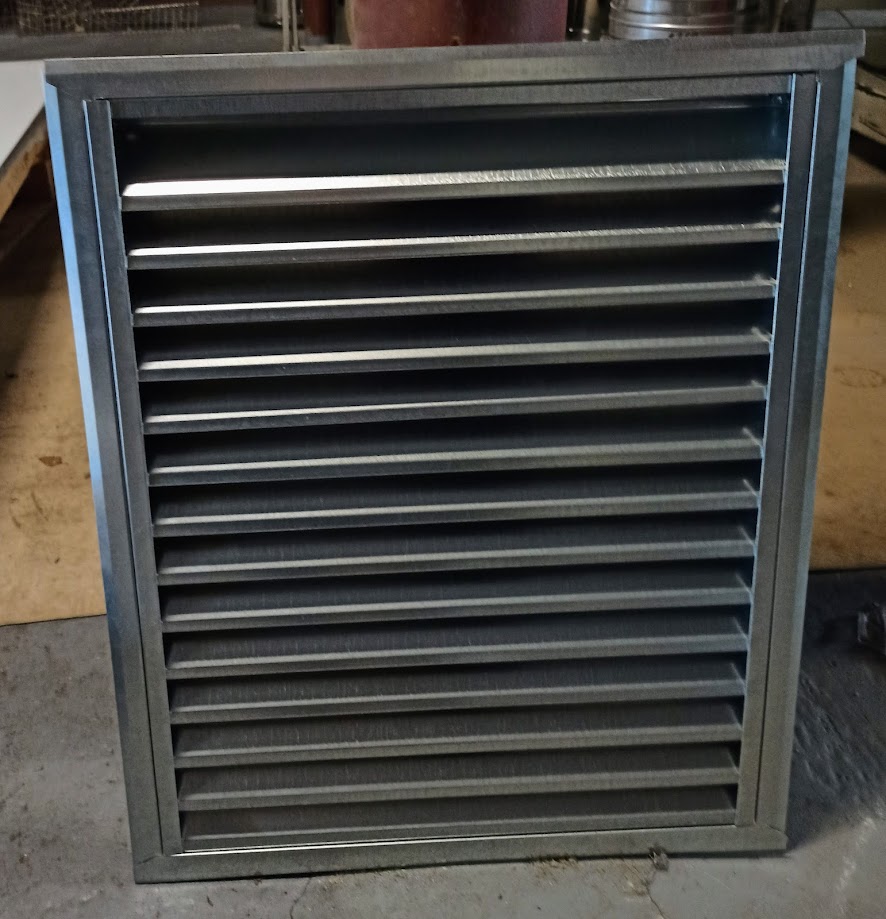 Наружная вентиляционная решетка оцинкованная
