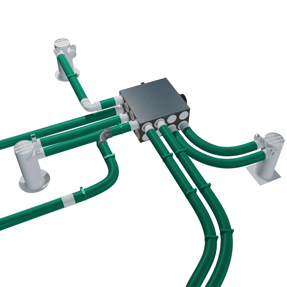 Visualization of a radial ventilation system