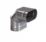 Elipsveida 90° līkums pa plato pusi;Эллипсный отвод 90° по широкой стороне;Oval 90° bend on wide side. cnt. 0.00 Ls