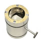 Izolēta dūmvada drosele; Изолированный дроссель дымохода;Double wall chimney damper. gab. 0.00 Ls