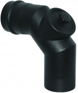 SPNP Melns līkums 45° ar revīziju;SPNP Черный отвод 45°ревизией;SPNP Black elbow 45° with cleanout. gab. 0.00 Ls