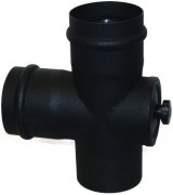 SPNP Melns t-gabals 90° ar revīziju;SPNP Черный тройник 90° с ревизией;SPNP Black t-connection 90° with cleanout. gab. 0.00 Ls