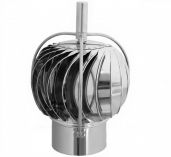 Dūmvada rotējošais sferiskais deflektors ar ārējo gultni (nerūsējošais tērauds 0.6 mm);Дымоходный вращающийся сферический дефлектор с внешним подшипником (нержавеющая сталь 0.6 мм);Chimney rotating spherical cowl with an external bearing (stainless steel 0.6 mm). шт. 0.00 Ls