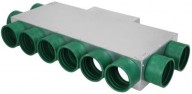 10 sprauslu kolektors GM ar taisnstūrveida izeju;10 сопловой колектор GM с прямоугольным выходом;10 nozzles manifold GM with rectangular outlet. gab. 0.00 Ls