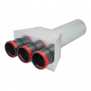 Difuzora pievienojuma kārba PK (3x taisnas izējas);Соединительная коробка диффузора PK (3х прямых выходов);Diffuser connection box PK (3x straight outlets). gab. 0.00 Ls