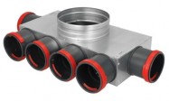 6 sprauslu kolektors PK ar taisnstūrveida izeju;6 сопловой колектор PK с прямоугольным выходом;6 nozzles manifold PK with rectangular outlet. gab. 0.00 Ls