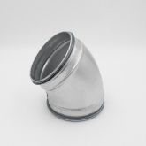 Отвод вентиляционный круглый 45°. Прессованый